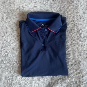 Peter Millar | Navy Polo with Bright Blue & Red Trim | Women’s Size XS